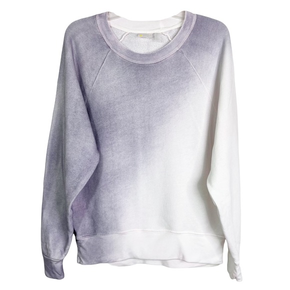 Zella Jamie Space Dye Crew Neck Long Sleeve Sweatshirt in Purple XS & S - Picture 1 of 11